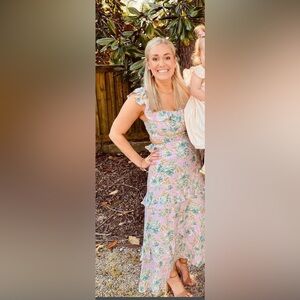 Revolve ASTR ruffle dress